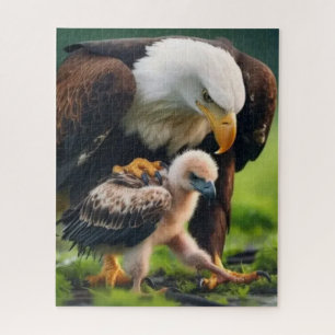 Patriotisches Weißkopfseeadler-Vatertags-Wildlife- Puzzle