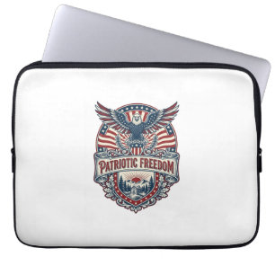 Patriotisches Wellness-Rückzugs-Vektorgrafik-T-Shi Laptopschutzhülle