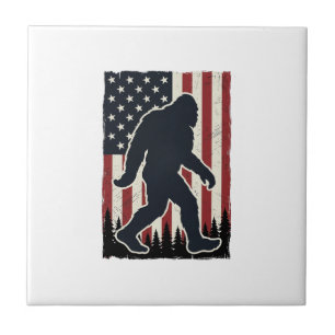 Patriotisches Wildnis-Kreatur Vintage-Flagge Vekto Fliese