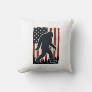 Patriotisches Wildnis-Kreatur Vintage-Flagge Vekto Kissen