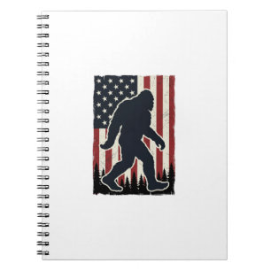 Patriotisches Wildnis-Kreatur Vintage-Flagge Vekto Notizblock