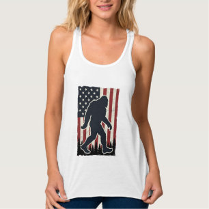 Patriotisches Wildnis-Kreatur Vintage-Flagge Vekto Tank Top