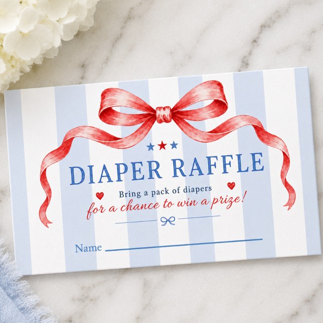 Patriotisches Windel-Raffle-Ticket Begleitkarte (Von Creator hochgeladen)
