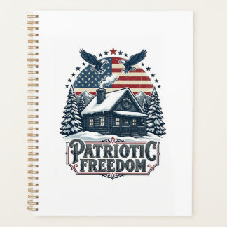 Patriotisches Winter-Cabin-Vektorgrafik-T-Shirt Planer