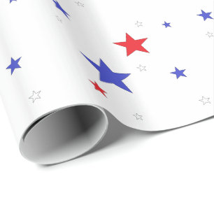 Patriotisches Wrapping Paper mit Stars Red White B Geschenkpapier
