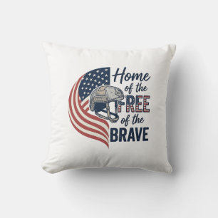 Patriotisches Zuhause der Freien Tapfere Helm Shir Kissen