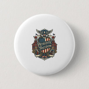 Patriotisches Zurück zur Schule Vektorgrafik T-Shi Button