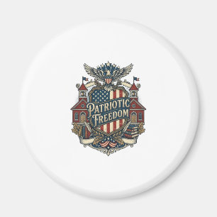 Patriotisches Zurück zur Schule Vektorgrafik T-Shi Magnet