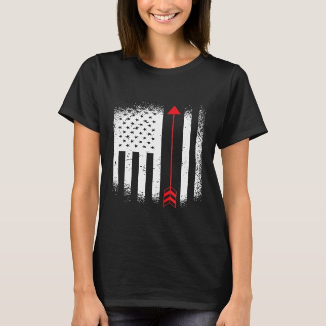 Patriotismus Archery Amerikanische Unabhängigkeits T-Shirt (Vorderseite)