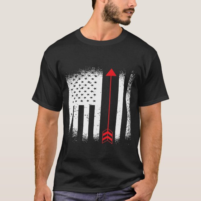 Patriotismus Archery Amerikanische Unabhängigkeits T-Shirt (Vorderseite)