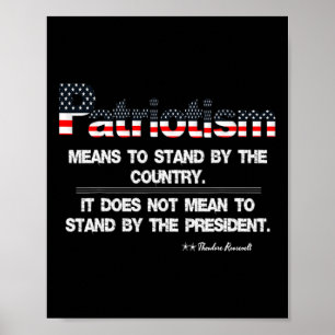 Patriotismus bedeutet, für das Land Anti-Trump zu Poster