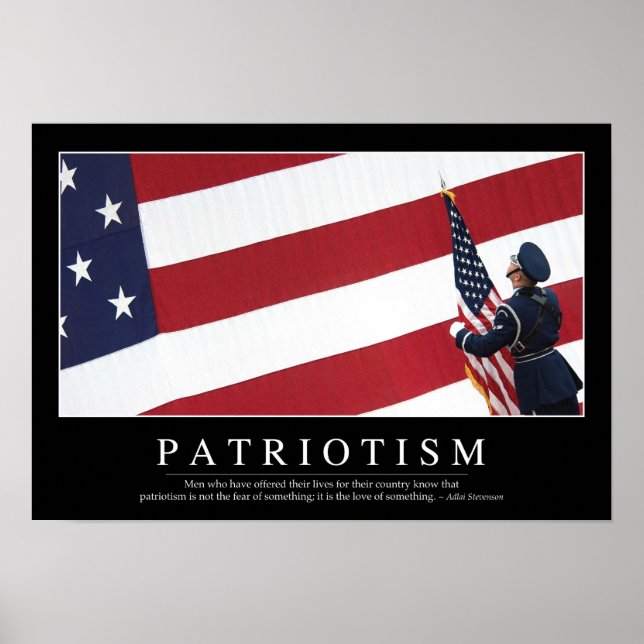 Patriotismus: inspirierendes Zitat Poster (Vorne)