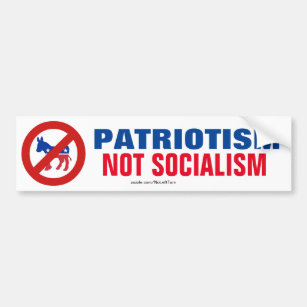 Patriotismus nicht Sozialismus Autoaufkleber
