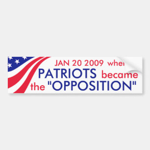 Patriotismus = Opposition? Autoaufkleber
