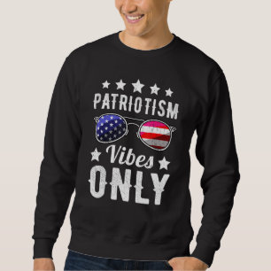 Patriotismus Vibes 4. Juli Jungen Kinder Sonnenbri Sweatshirt