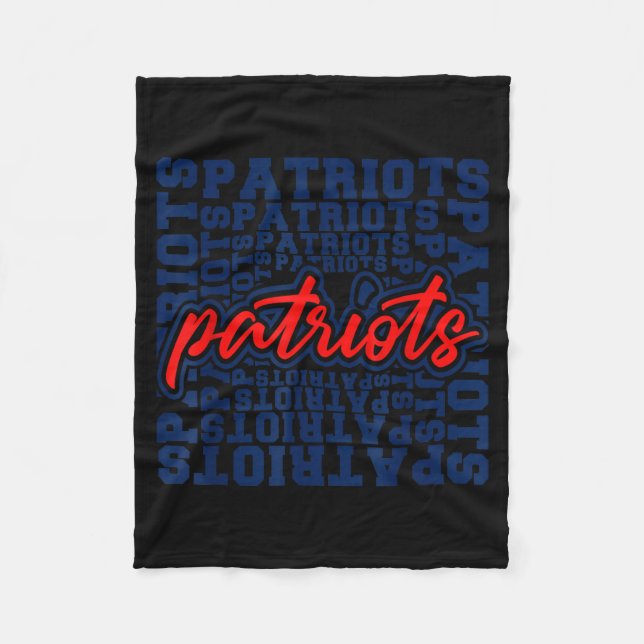 Patriots American Blue And Red Patriot Saying  Fleecedecke (Vorderseite)