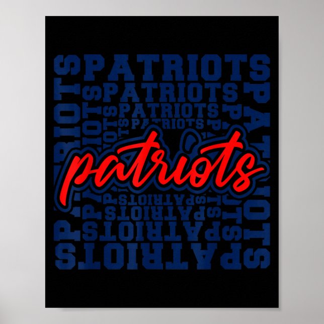 Patriots American Blue And Red Patriot Saying  Poster (Vorne)