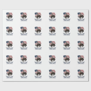 Patriots Cowboy Land der Freien Western Hemd De Geschenkpapier