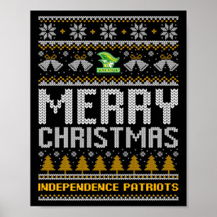 Patriots-Logos für Unabhängigkeit frohe Weihnachte Poster