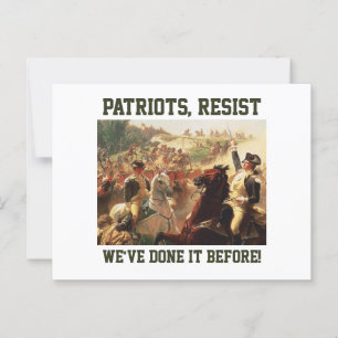 Patriots widersetzt Angriffe auf die Demokratie Postkarte