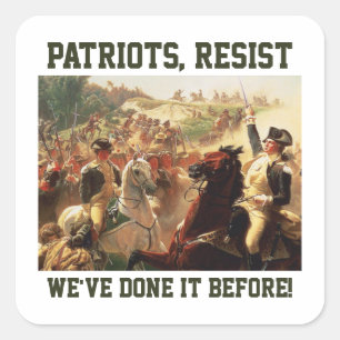 Patriots widersetzt Angriffe auf die Demokratie Quadratischer Aufkleber