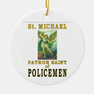 PATRON SAINT POLICEMEN KERAMIKORNAMENT