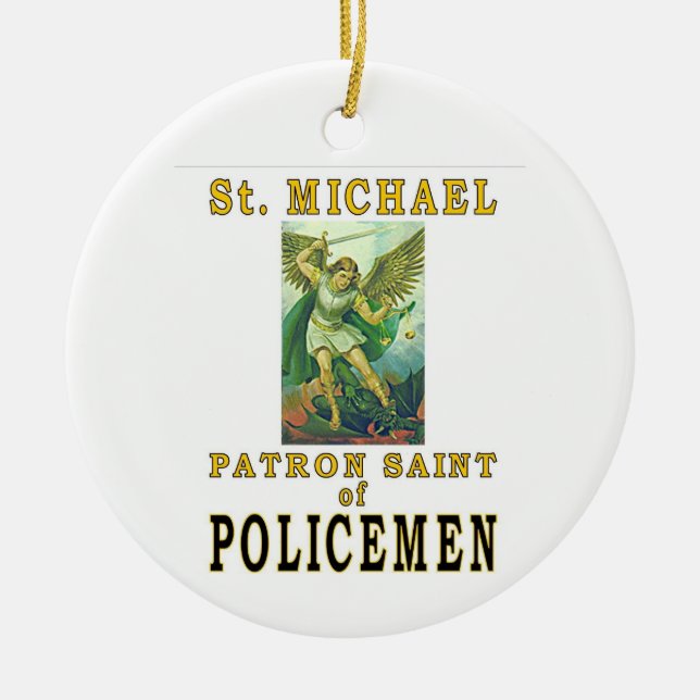 PATRON SAINT POLICEMEN KERAMIKORNAMENT (Vorne)