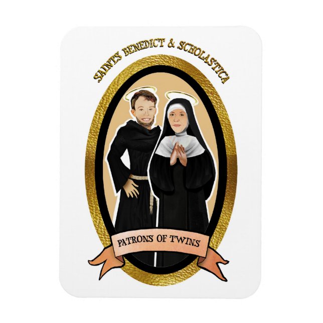 Patron Saints of Twins Icon Magnet (Vertikal)