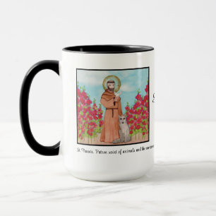 Patron St. Francis von Assisi Watercolor Geschenk Tasse