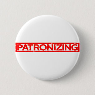 Patronisierende Briefmarke Button