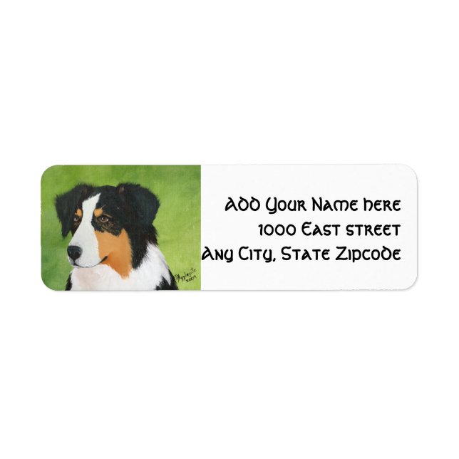 "Pat's Girl" Black Tri Aussie Portrait (Vorne)