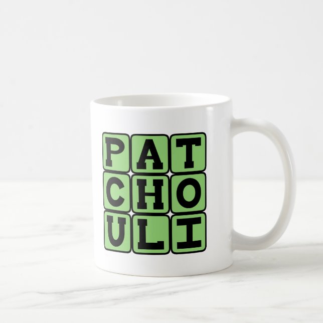 Patschulipflanze, Hippie-Öl Kaffeetasse (Rechts)