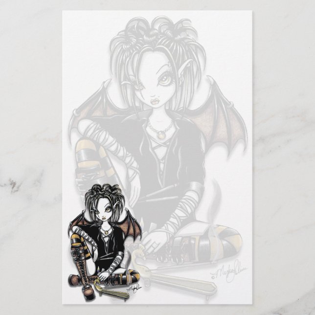 "Patschulipflanzen-" gotischer Briefpapier (Vorderseite)