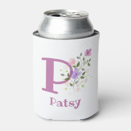 Patsy Name mit floralem Design Dosenkühler