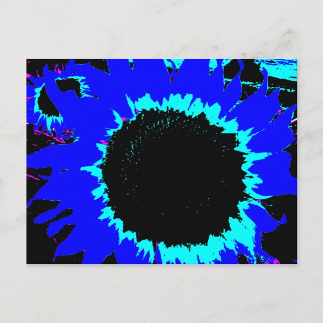Patsy und Mandy Blue Sunflower Postcard Postkarte (Vorderseite)