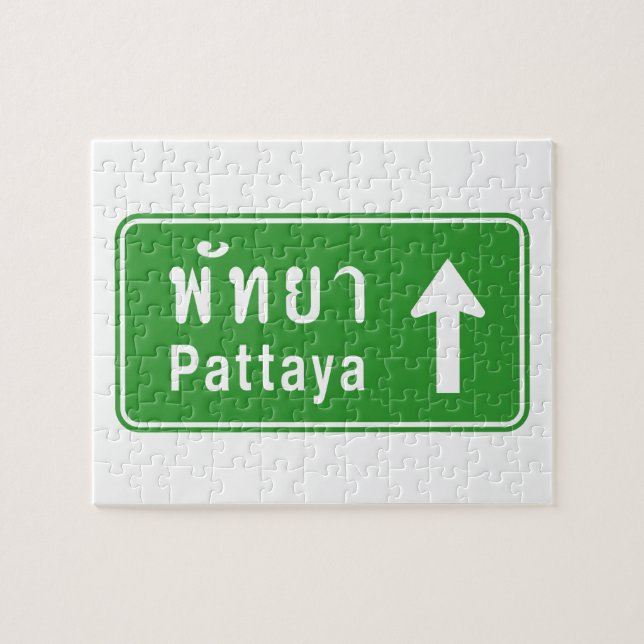 Pattaya Ahead ⚠ Thai Highway Traffic ⚠ Puzzle (Horizontal)