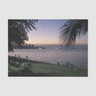 Pattaya Beach Sunset ... Chonburi, Thailand Seidenpapier