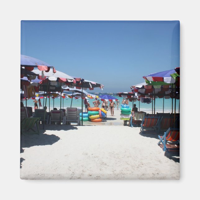 Pattaya Beach Umbrellas Magnet (Vorne)
