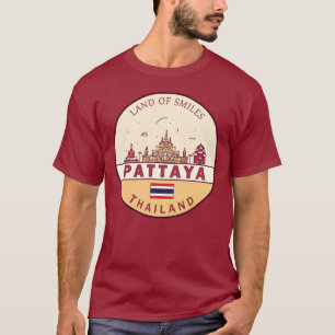 Pattaya Thailand City Skyline Emblem T-Shirt