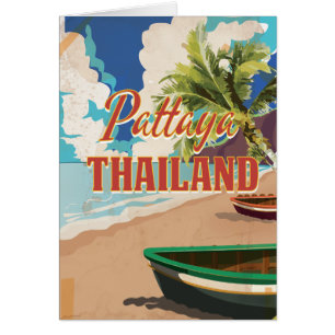 Pattaya Thailand Vintage-Reiseposter