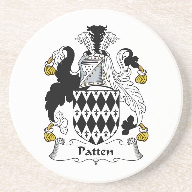 Patten-Familienwappen Sandstein Untersetzer (Vorne)