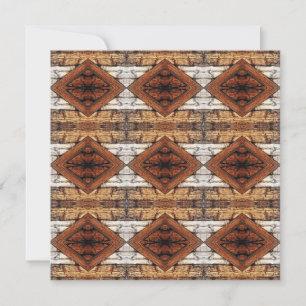 Pattenierte Holzplanken Diamantmuster Mixed Media Karte