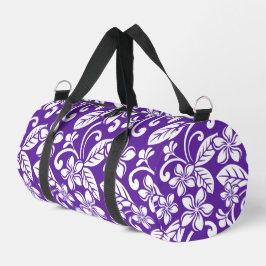PATTER DER INSELPLUMERIA IN LILA DUFFLE BAG