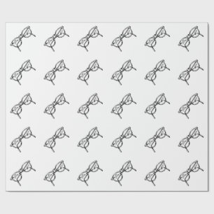 PATTER FÜR SCHWARZE UND WEISSE NERDS GESCHENKPAPIER