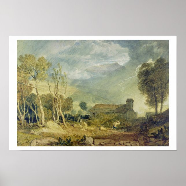 Patterdale Alte Kirche, c.1810-15 (w/c über Graphi Poster (Vorne)