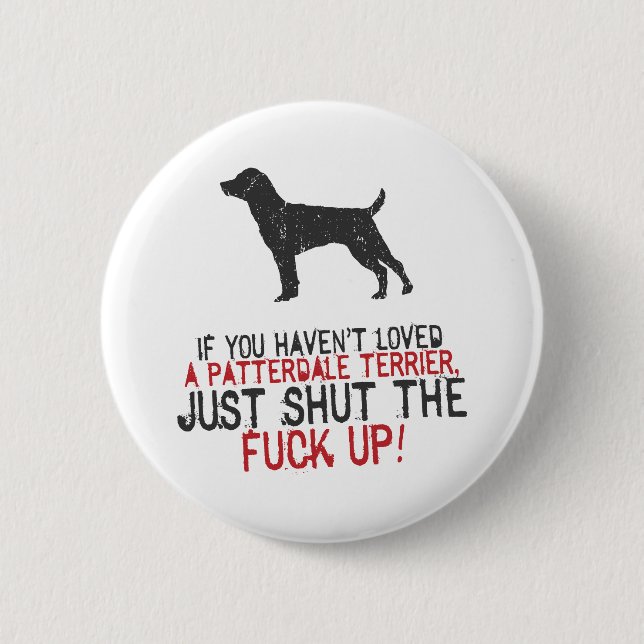 Patterdale Terrier Button (Vorderseite)