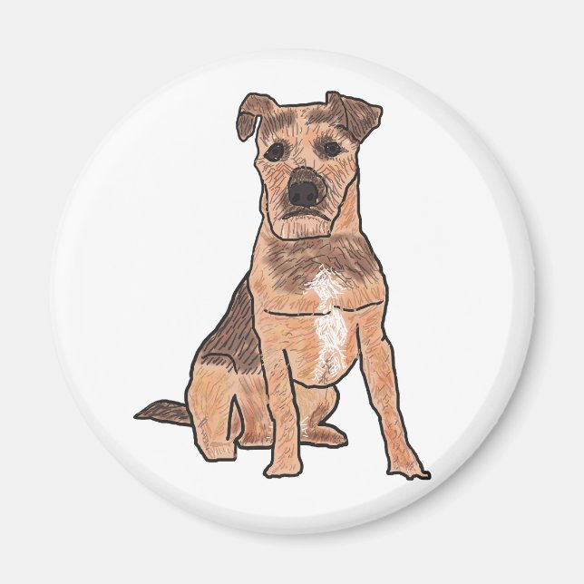 Patterdale Terrier Magnet (Vorne)