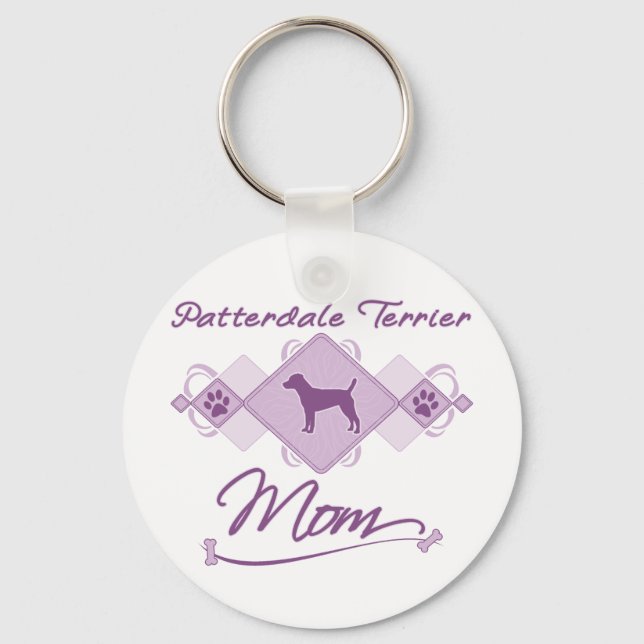 Patterdale Terrier Mama Schlüsselanhänger (Vorderseite)