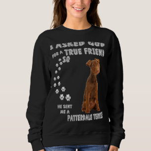 Patterdale Terrier Sprichwort Mama Vater Drucken Sweatshirt