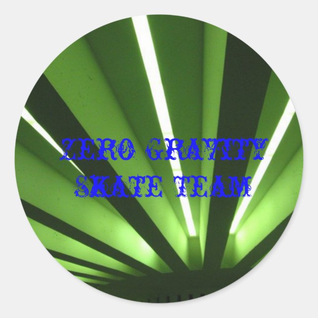 pattern_1, Zero Gravity Skate Team, Zero Gravit... Runder Aufkleber (Vorderseite)